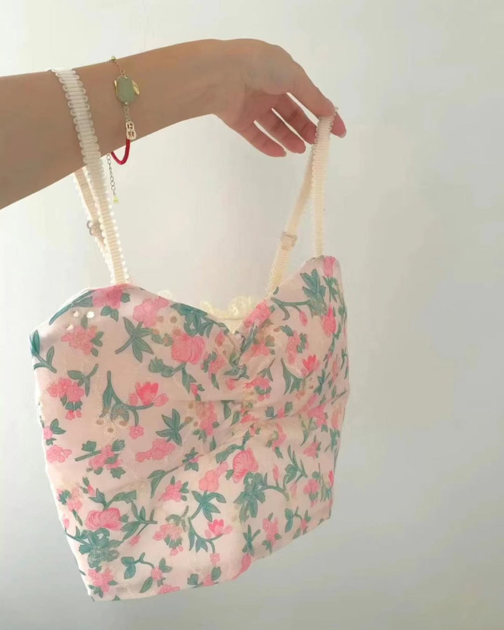 Women's Soft Paded Floral printed Camisole Spaghetti Straps