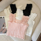 Short Lace Trim Vest Women's Inner Wear Slim Fit Design Camisole
